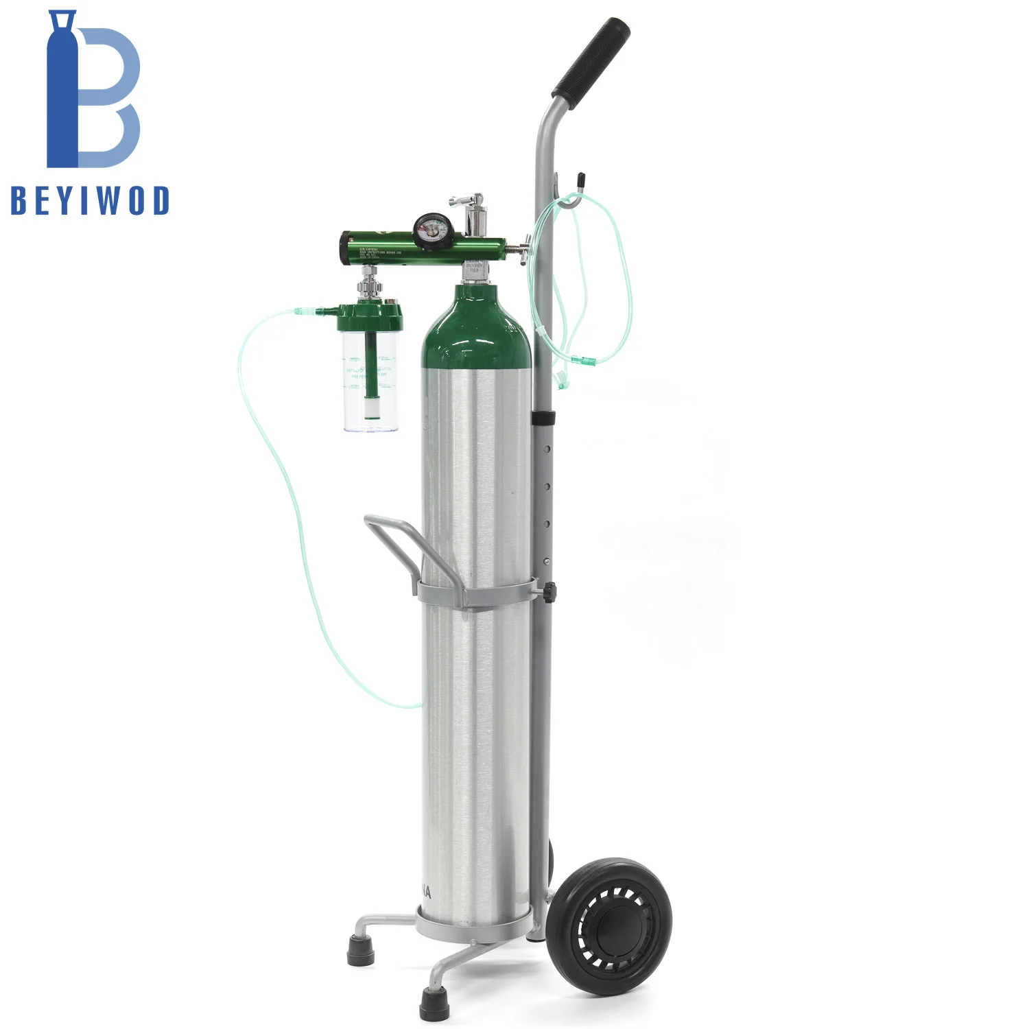 Portable factory Direct Sale Aluminum 680 liters Oxygen Gas Cylinder kit E SIZE with cart CGA870 regulator humidifier