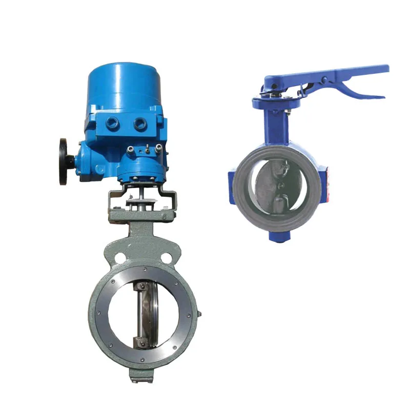 Stainless steel PN16 wafer type butterfly valves with electric control