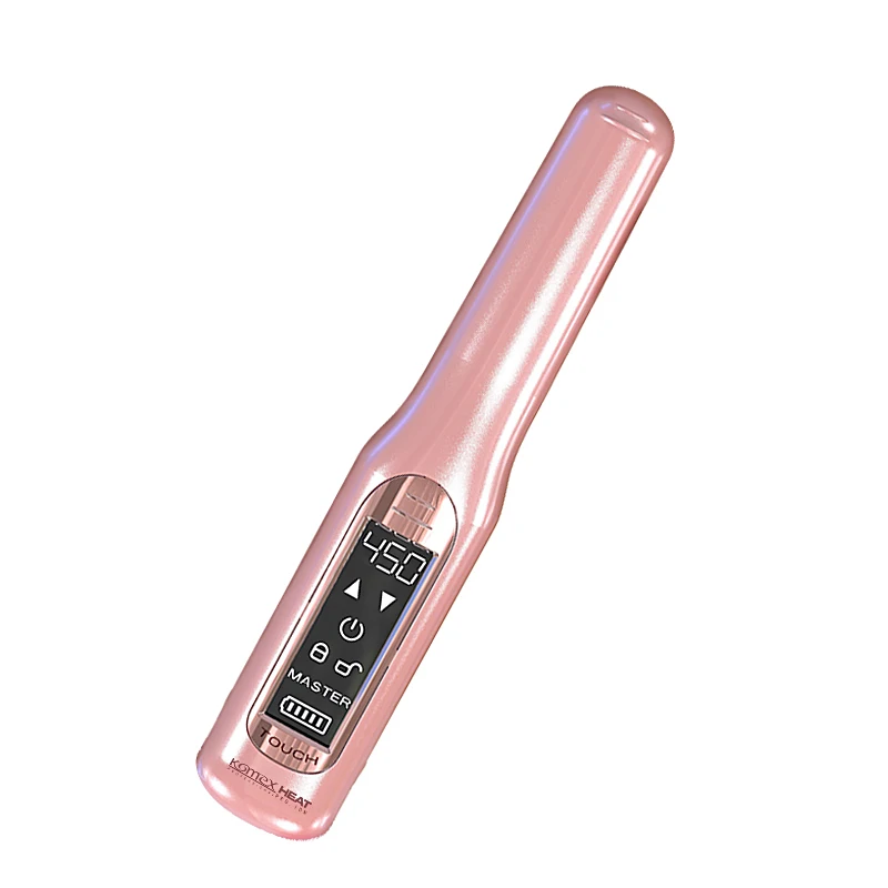 Выпрямитель для волос Komex с сенсорным выключателем, беспроводной, с зарядкой от USB, модный плоский утюжок с цифровым ЖК-дисплеем и контролем температуры, 2021