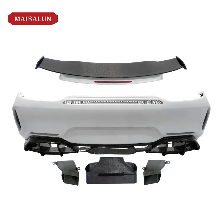 Wholesale Car Spare Parts Car Bumper Bumper Rear Spoiler Fiberglass Upgrade to GTR Style Caron Fiber Bodykit For BENZ AMG GT