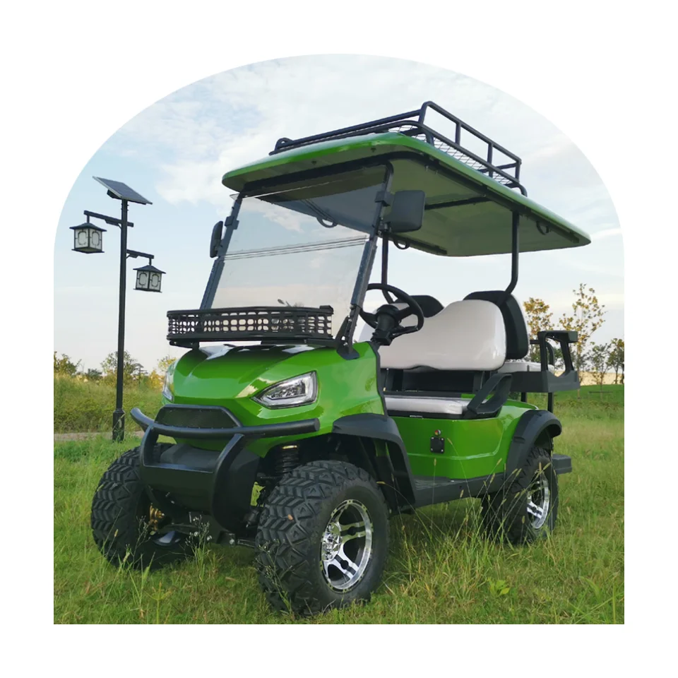 2021 Model 72V Maximum 7KW AC Motor Lithium Battery Powered  4 Wheels Brake 4 Seater Electric Street Legal Golf Cart