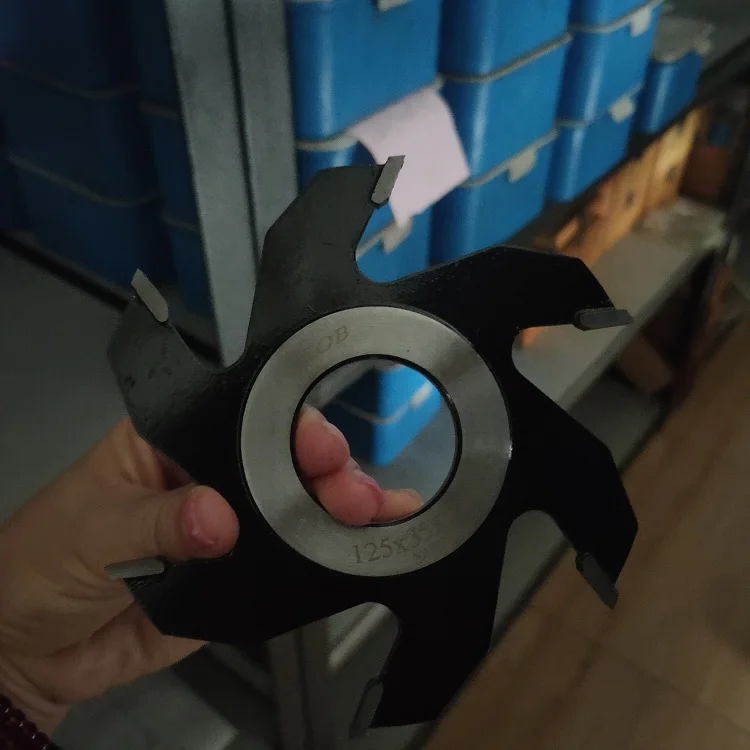 125*35*5.0*6T wood milling cutter carbide tips Six Teeth Shape Slot groove woodworking tct groove cutter