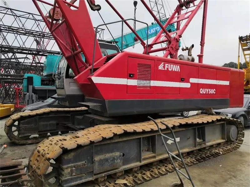 50 тонн FUWA QUY50/50 QUY50C QUY50A fuwa подержанный гусеничный кран для продажи