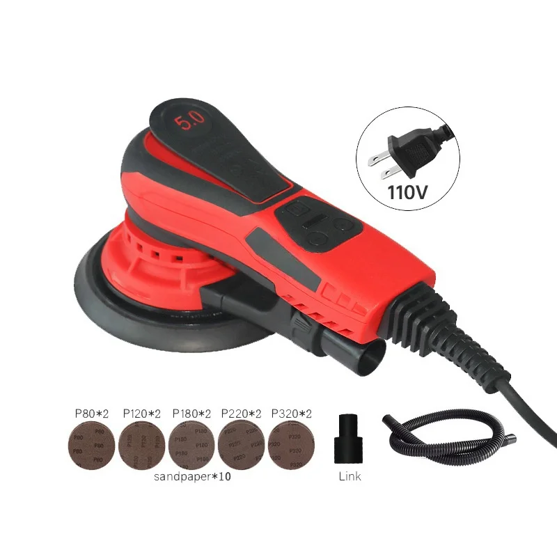 6 Inches 2.5mm Eccentric Size Professional Speed Control Brushless Electric Random Orbital Sander Sanding Machine