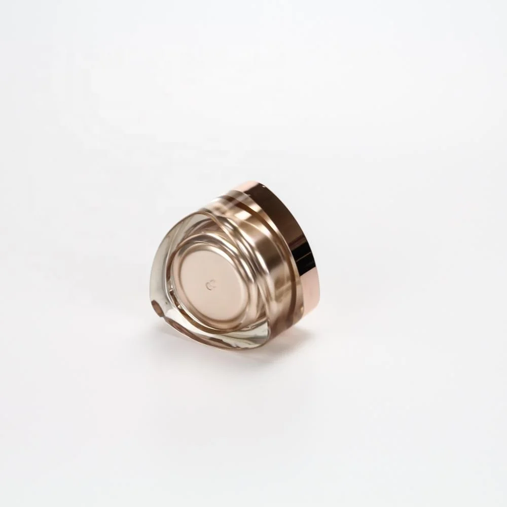 
15g 30g 50g cosmetic plastic triangle jars bestway screw acrylic frosted cream jar lip scrub container 
