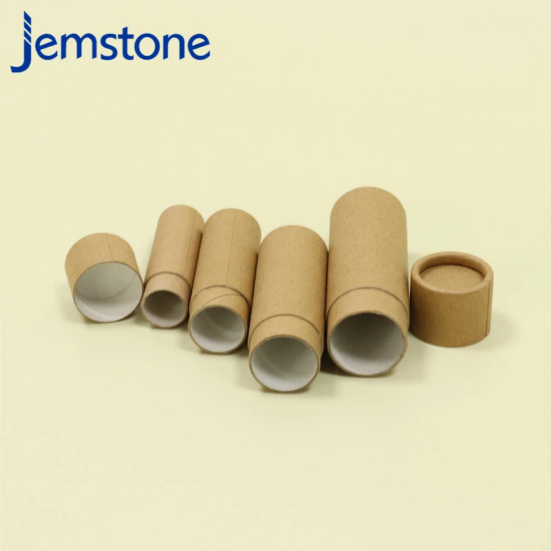 eco friendly  round food grade  stick craft lip balm cardboard deodorant containers kraft push up paper tubes