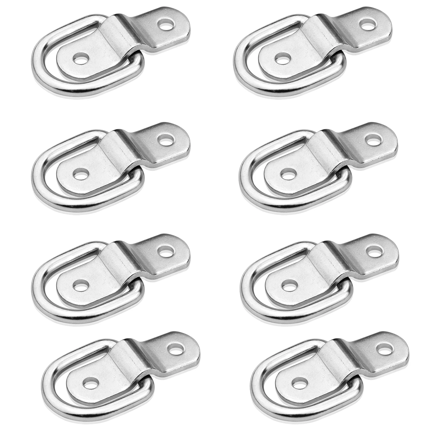 
8 Pack D Ring Tie Downs Heavy Duty Tie Down D- Rings Anchor Lashing Ring with Mounting Bracket for Loads on BoatsTrailersTrucks 