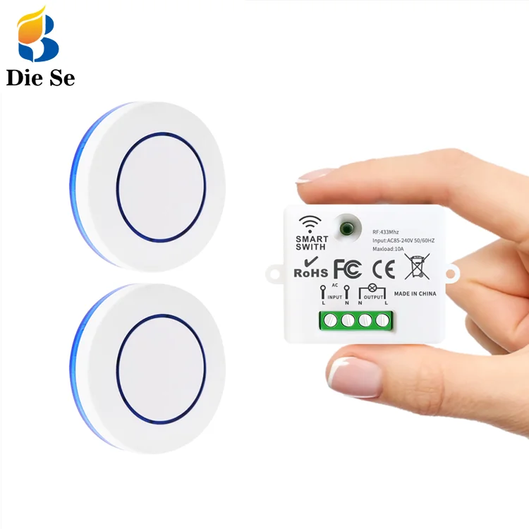 315MHz/433MHz 220V 10A 1CH Channel Wireless Relay Remote Control Switch Receiver Key Fob