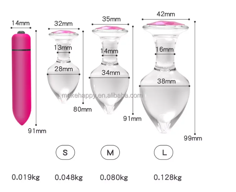 free sample S M L flash  Anal Plug Stainless Steel Jewel  Sex Toys Dilator Multi Size Remote control Butt Plug