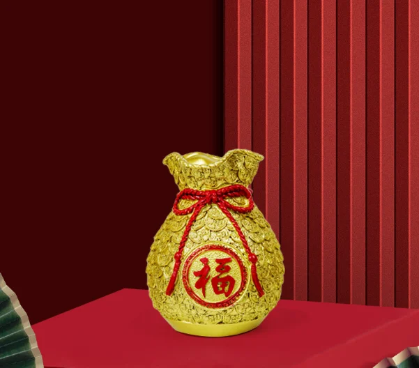Home Flower Arrangement Lucky Blessing Bag 2023 Chinese New Year Decoration