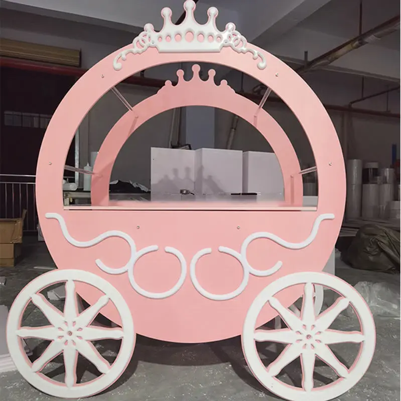 Modern Custom PVC Acrylic Yellow Streak Sweet Candy Display Cart Design Wedding Backdrop for Events Wedding Party Decorations