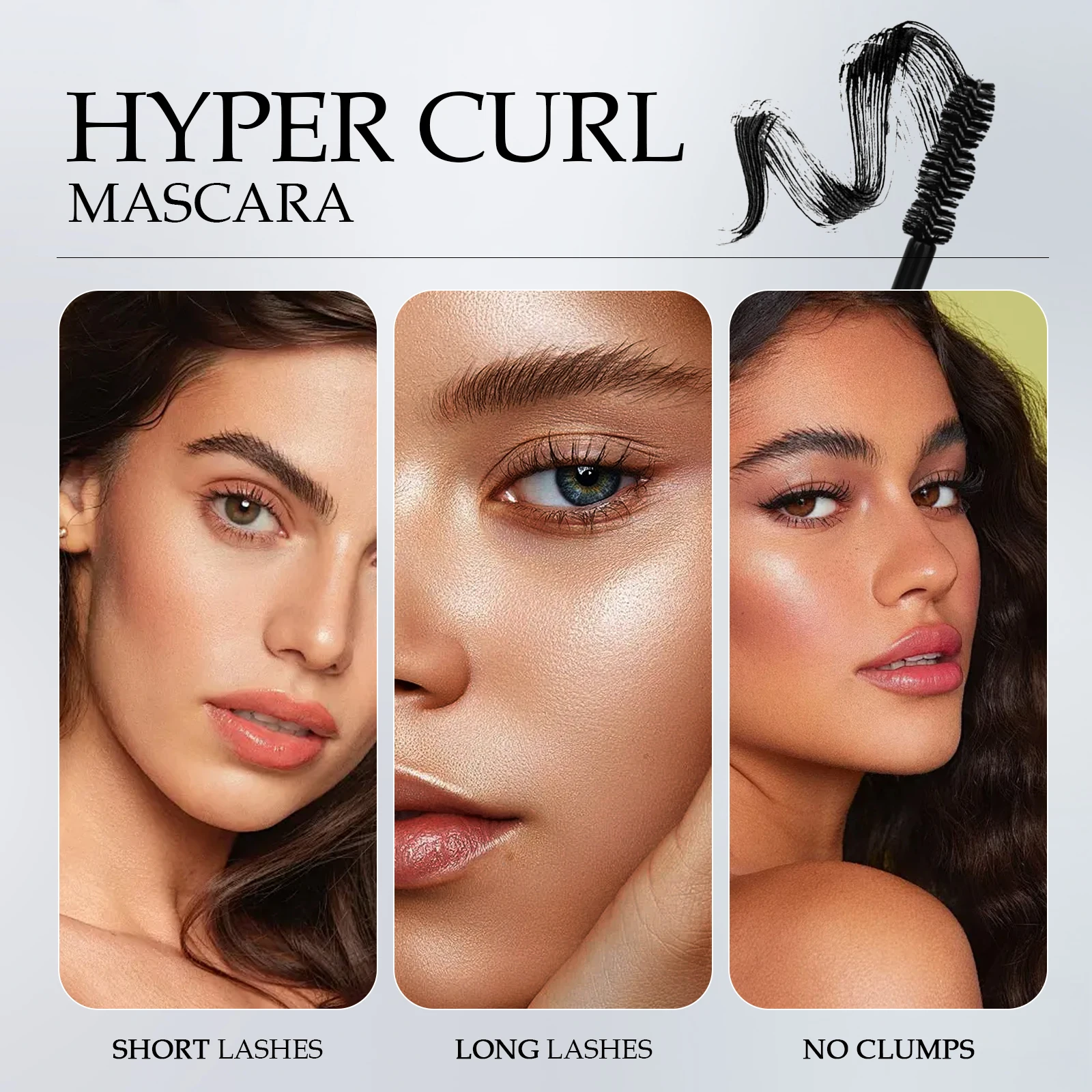 2pcs Las Chicas Long Lasting Waterproof Hyper Curling Lengthening Vegan Smudge-proof Glump Free Mascara Kit