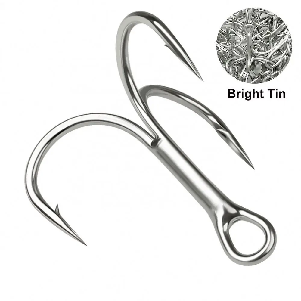 Super Strong Treble Hooks Fishing Tackle High Strength High-Carbon Steel Jigging Hook Saltwater Fishing Hook