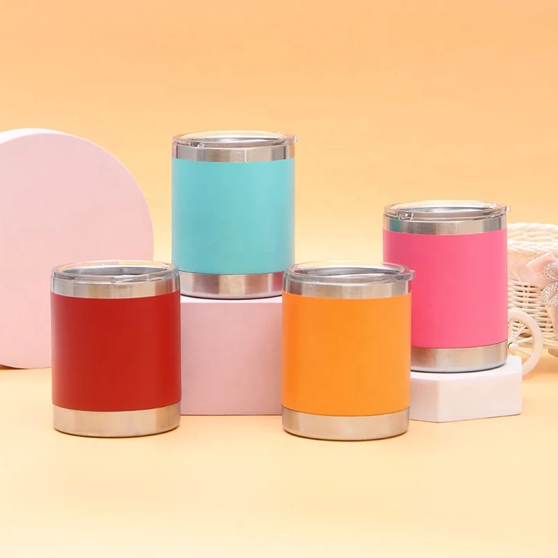 Изготовление на заказ 10 унций уличный стакан кофейная чашка из нержавеющей стали вакуумная Изолированная с крышкой MagSlider и соломенной дорожной кружкой