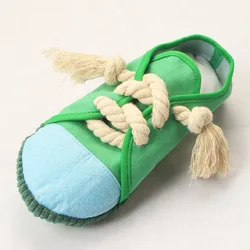Amazon Combination Set Simulation Shoes Teeth Cleaning Dog Doll Bite Dog Toy Shoes Pet Vocal Toy