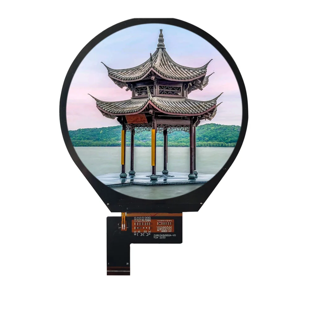 Hot selling product 3.4inch panel round 800 x 800 resolution tft lcd display
