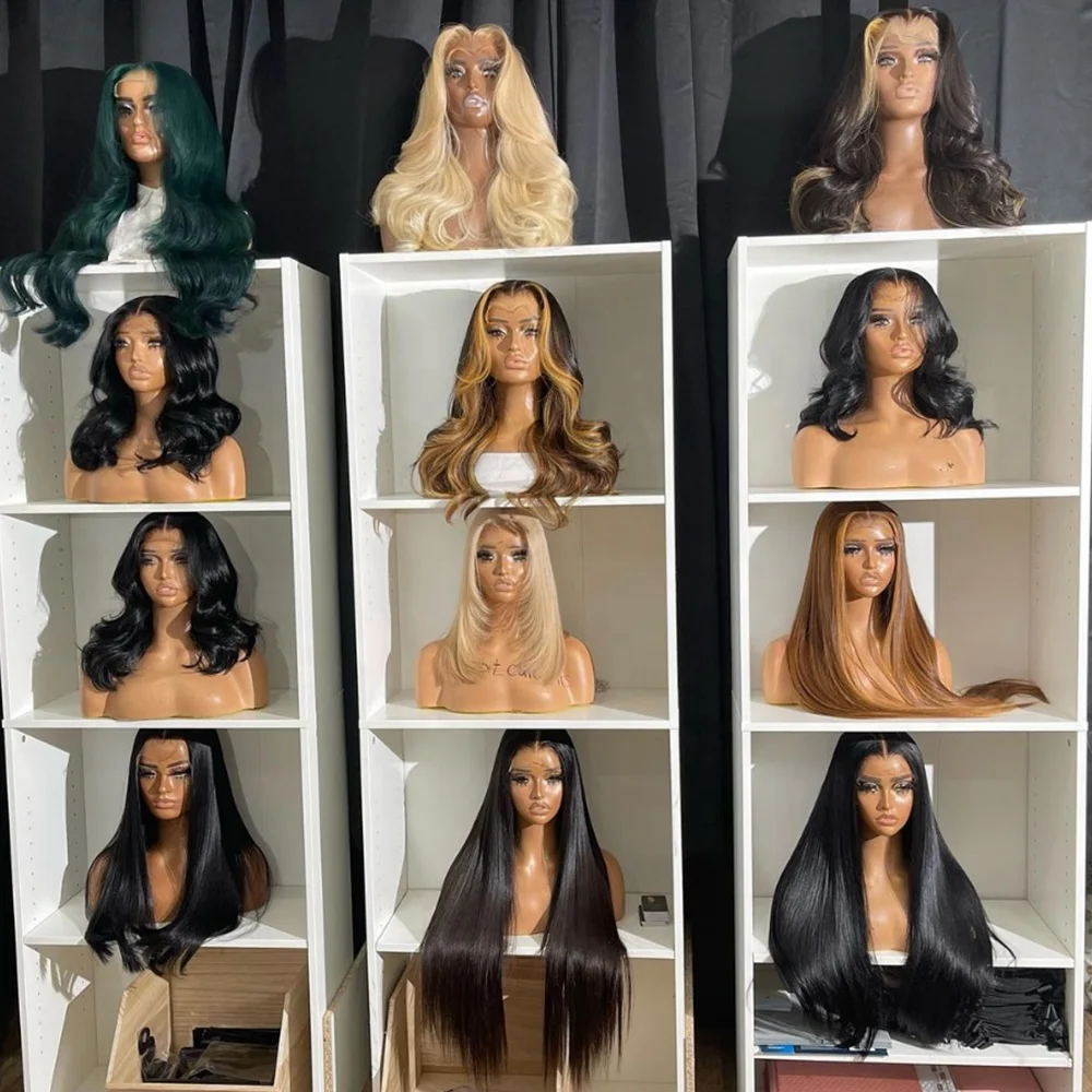 Human Hair Wig Vendors Hd Lace Frontals 13x6 13x4 Long Hair Wig Hair Extensions Wigs Wholesale Jerry Curly Raw Indian for Female