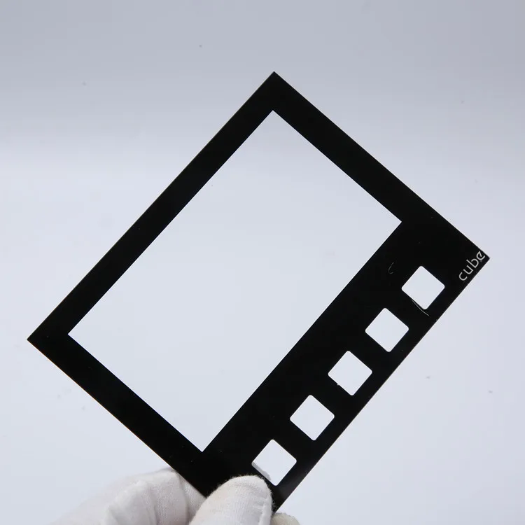 Custom tempered glass with silk screen printing for touch screen display panel protective glass