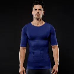 Men Body Shapers  Tank Tops Elastic Tight Fitting Sleeveless T-Shirt Vests Slimming Shaping Vest muscle top