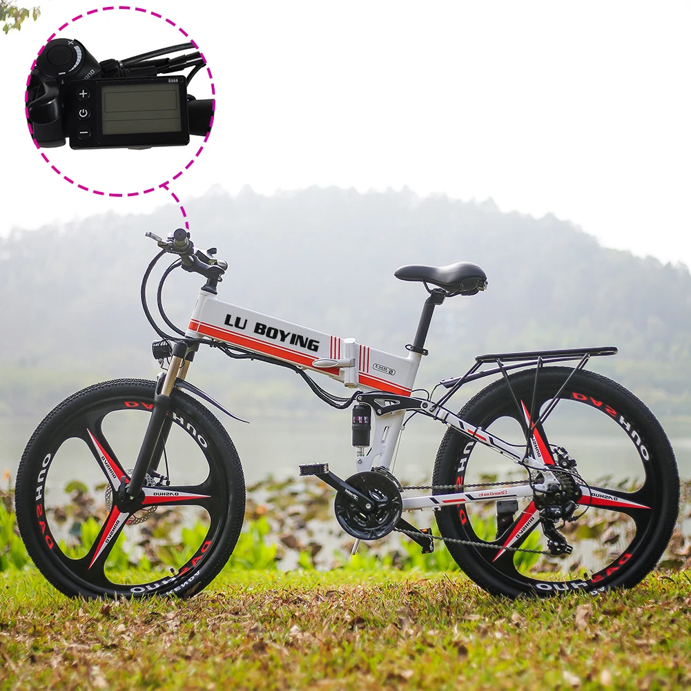 electric bike 48V350W500W modified rear frame battery 27AH foldable 26 inch 1.95 dual battery off-road mountain E-bike
