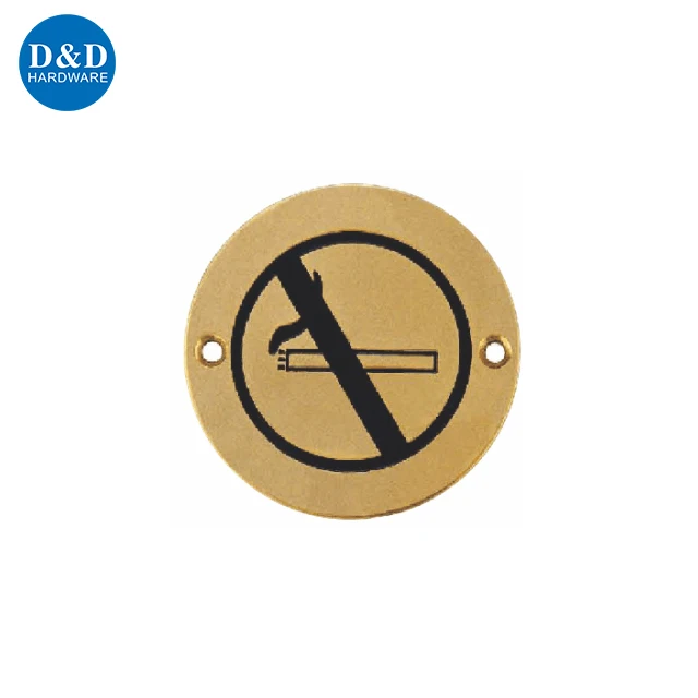 door hardware No smoking cigarette Stainless steel 304 door sign plate for public area