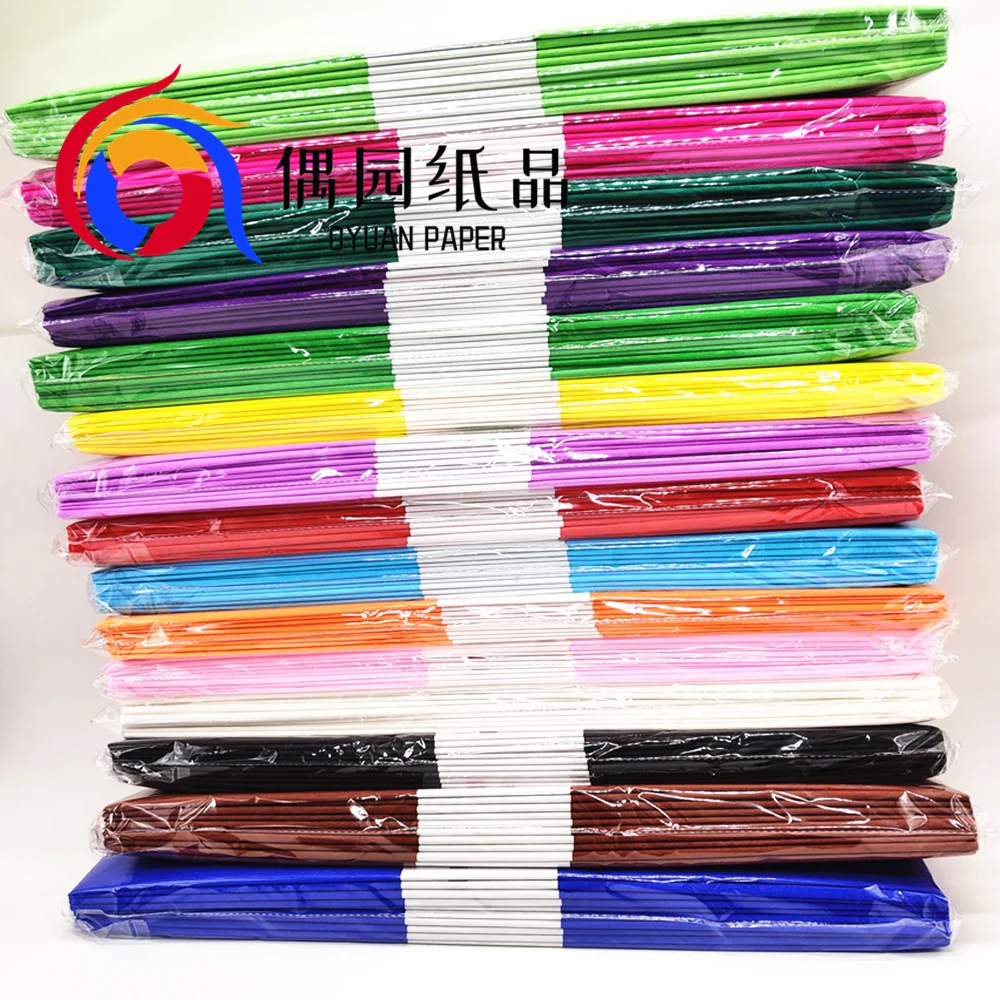 
China Manufacture factory price colorful craft crepe paper for wrapping 