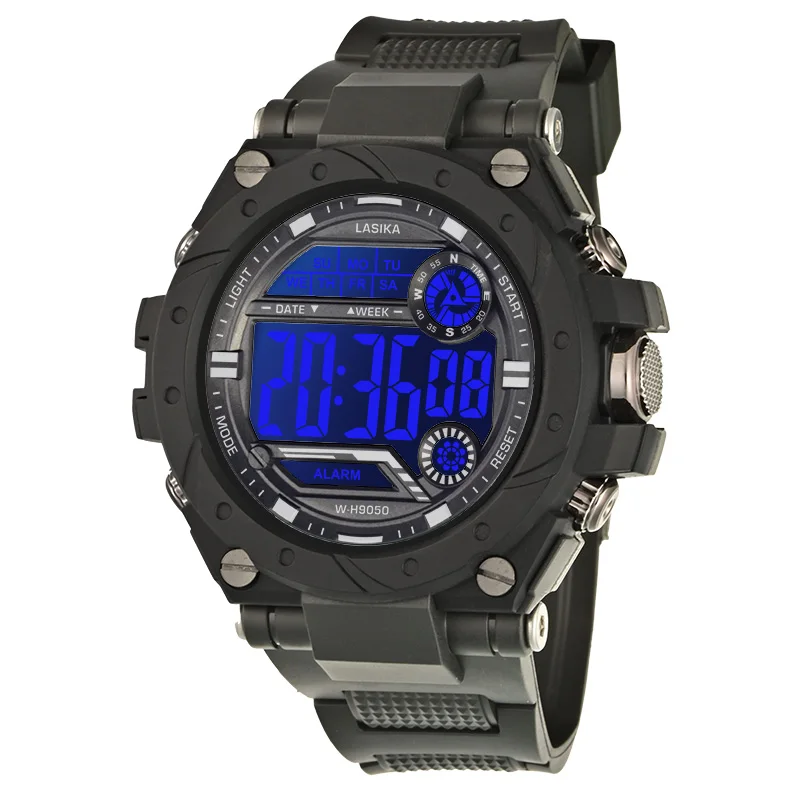 LASIKA W-H9050 black screen Hot Boy Watches Digital LED Chic Unisex Colorful Sports Watches Wrist Gift