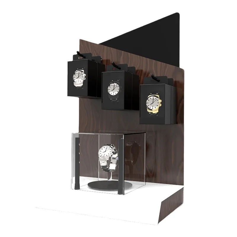 OEM Water Proof Watch Display Stand Acrylic Smart Watch Holder iWatch Show Base LED Lighted Universal Display For Retail Shop