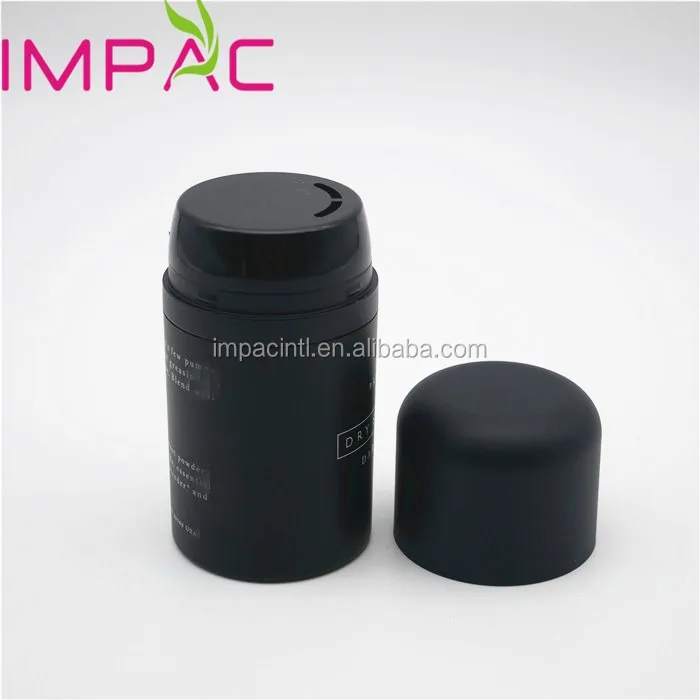 Matte black custom hair styling powder empty bottle container 50ml 100ml