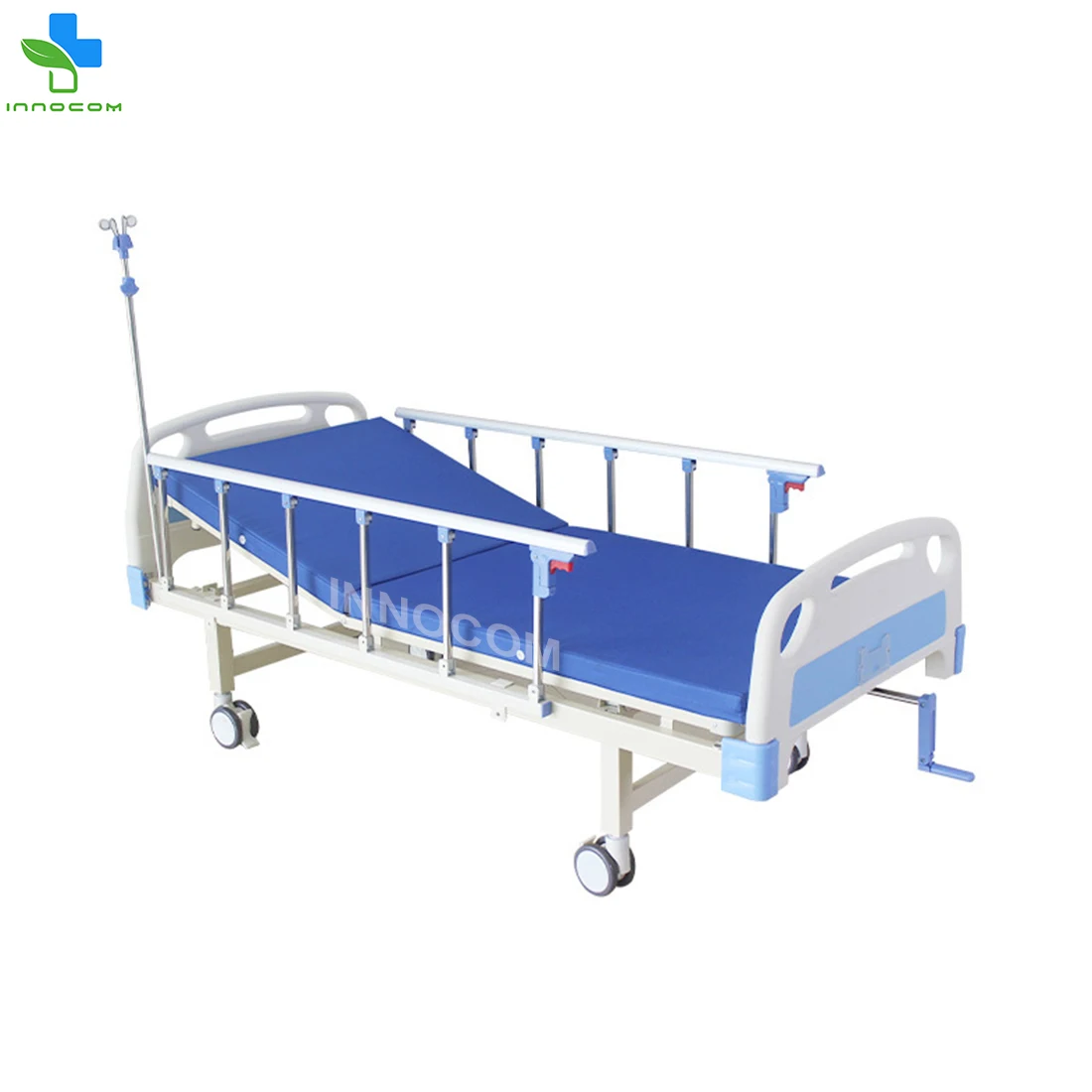 Best-selling flat-surfaced single manual crank care bed with a sturdy frame and easy crank operation for reliable performance