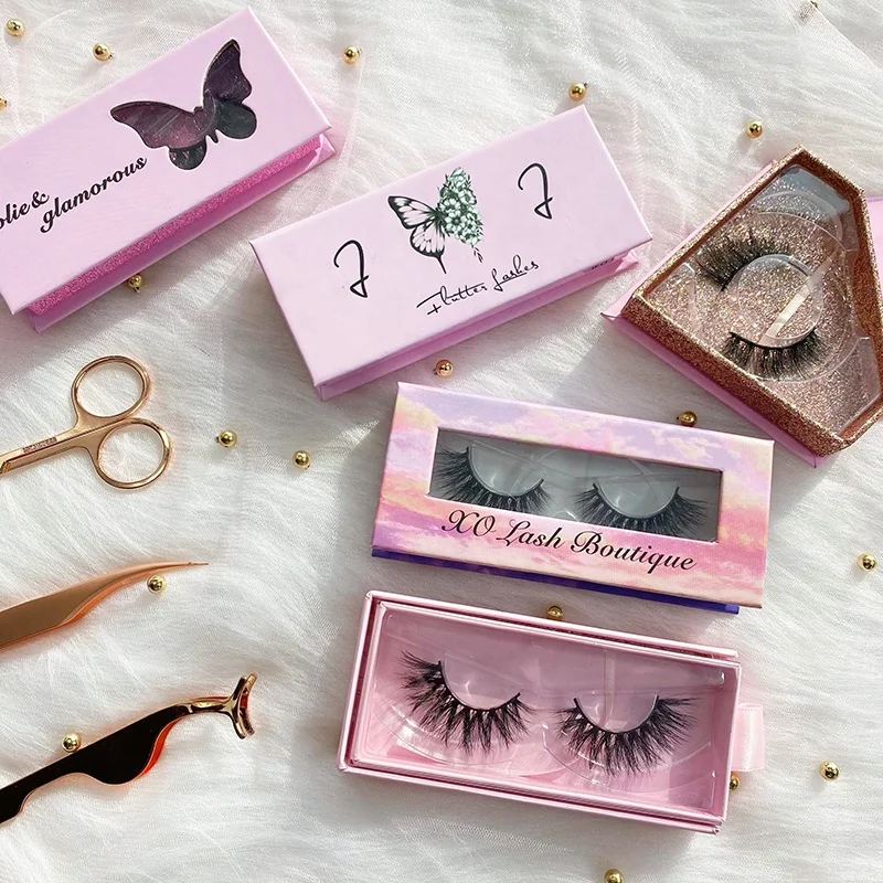 Luxury fluffy eye lashes 4d 100% silk mink magnetic eyelashes private label custom lahes packaging box vendor