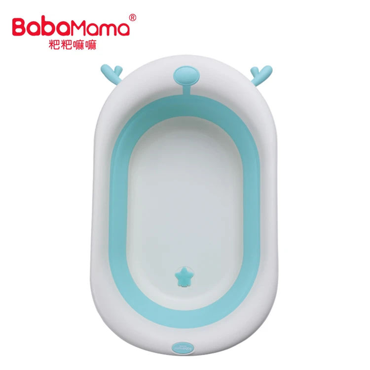 Deer Shape Portable Bath Tub, Foldable Baby Bathtub With Temperature Plug