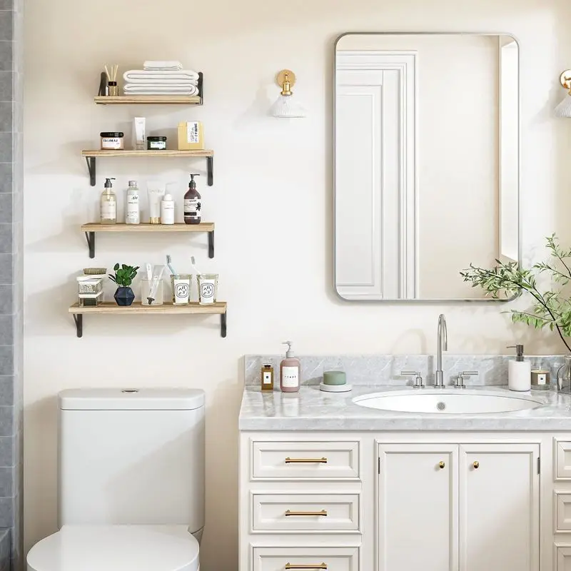 Living Room Bedroom Wall Mounted Shelf Kitchen Wall Display Storage Floating Wall Shelves