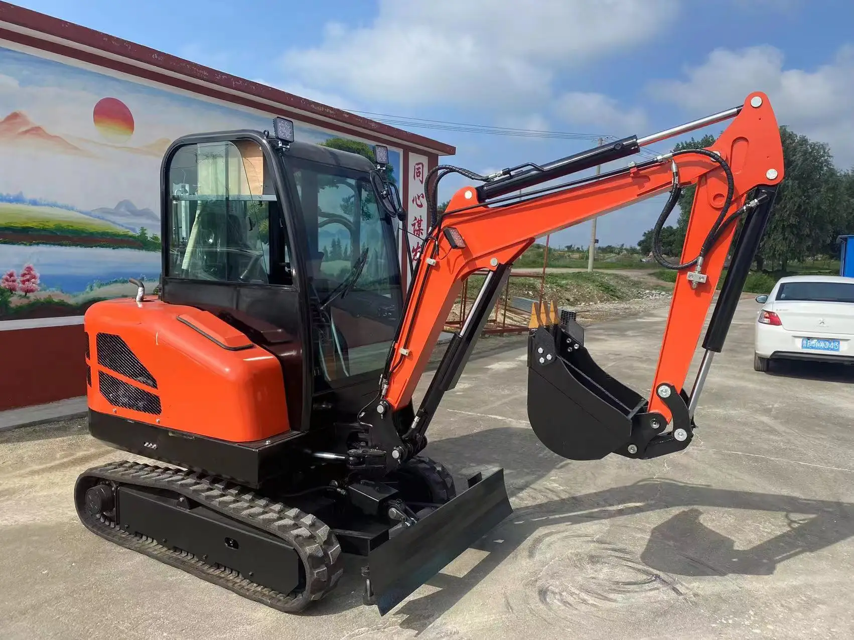 FREE SHIPPING agt 3 ton mini excavator compact Diesel 2.5 ton excavator