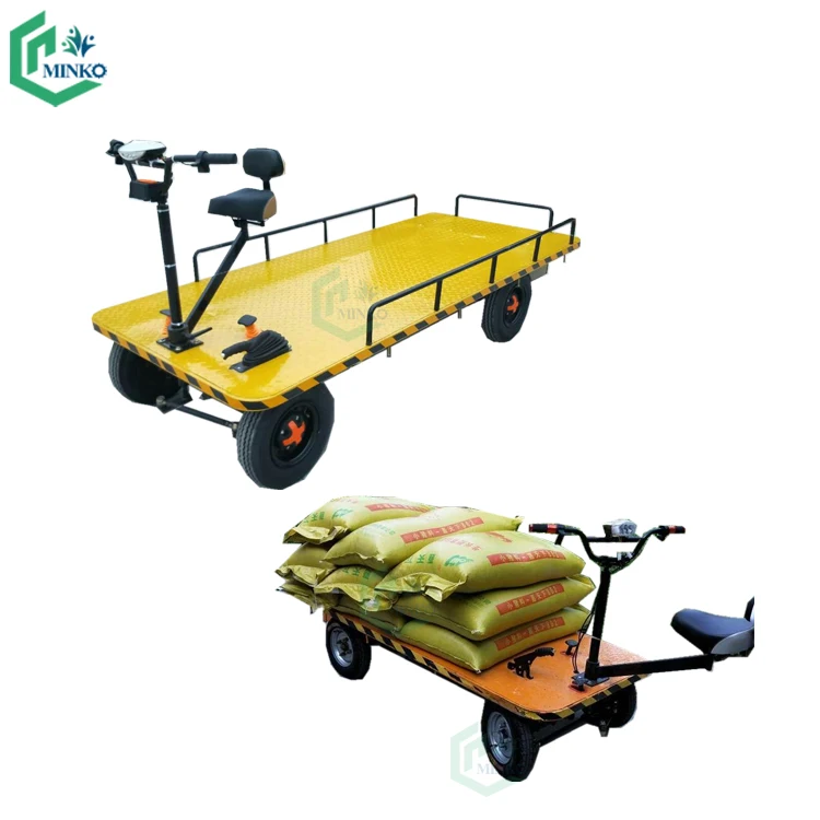 Tolley cart powered electric cargo trolley cart 1000kg 1500kg loading weight cargo trolley platform warehouse electric cart