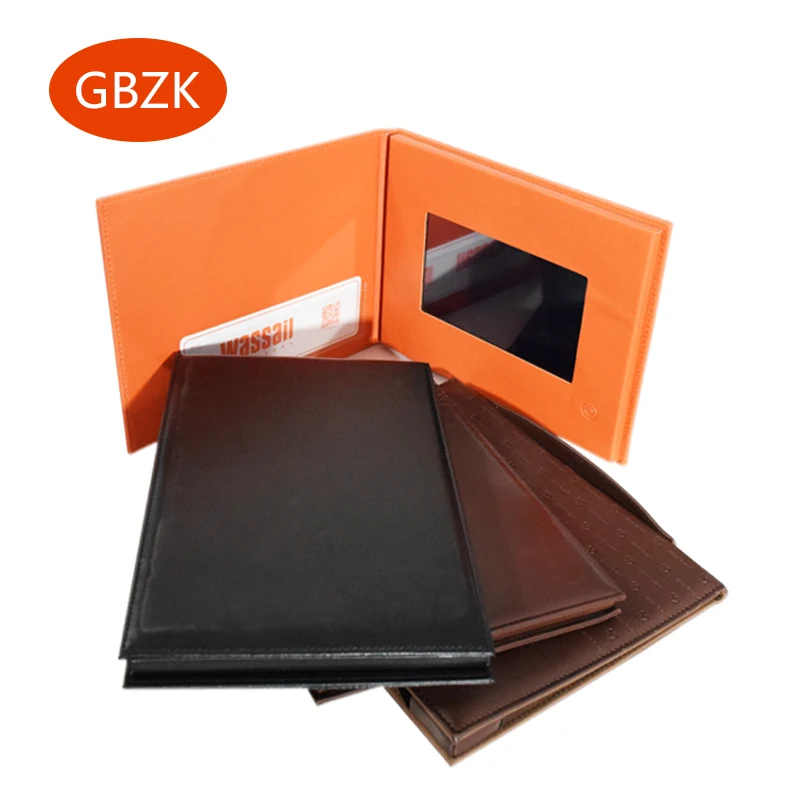 Customized 5 inch LED screen video recordable high quality greeting brochure card tft with sound module custom for business