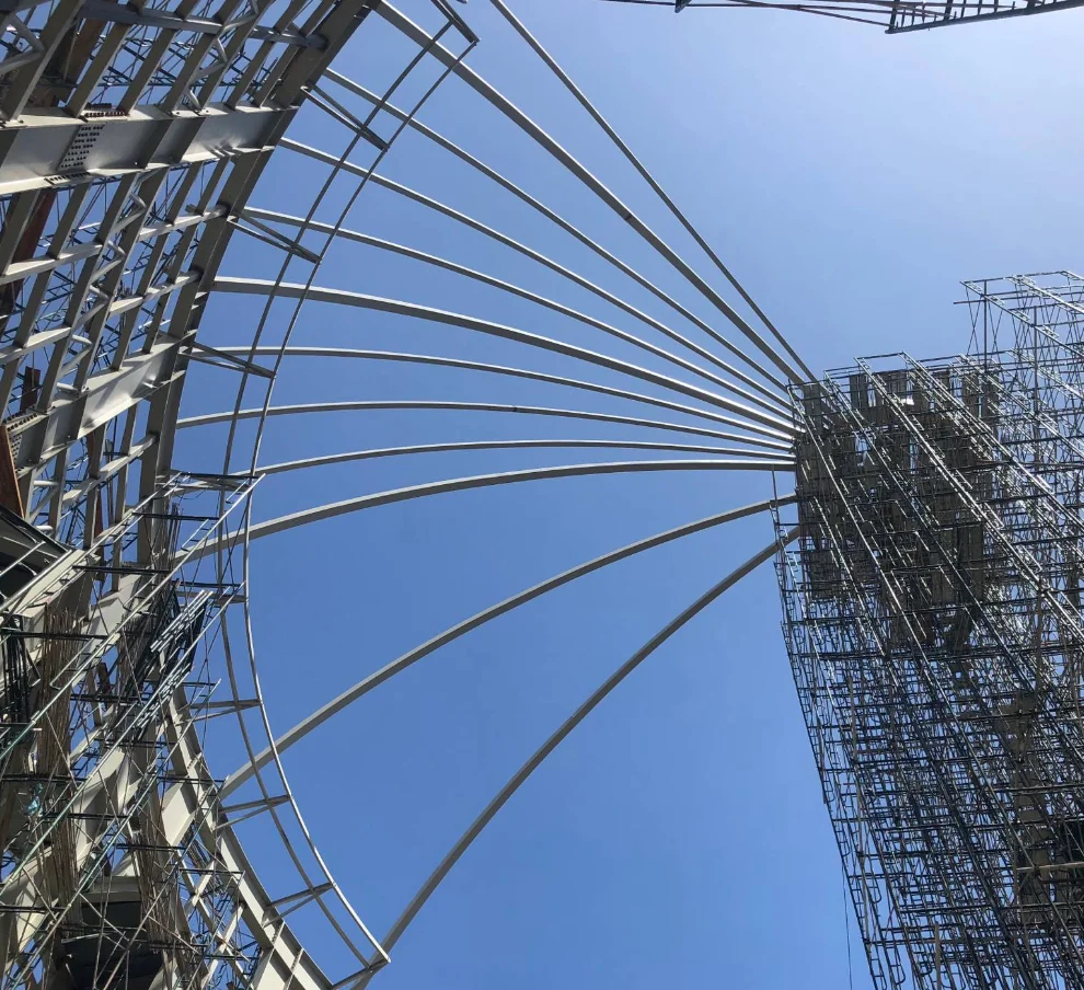 large space steel structures for stadiums, exhibition, conference hall, etc