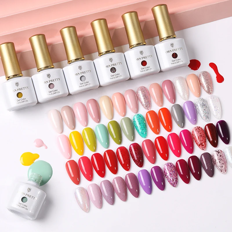 BORN PRETTY 7ml Nail Gel Polish Long Lasting Colors Soak Off Led Nails Polish Colour UV Gel Nail Polish