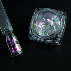 Wholesale 7 Color 10g/Bag Nail Opal Transparent Powder Polarized Borneol Velvet Nail Glitter Powder