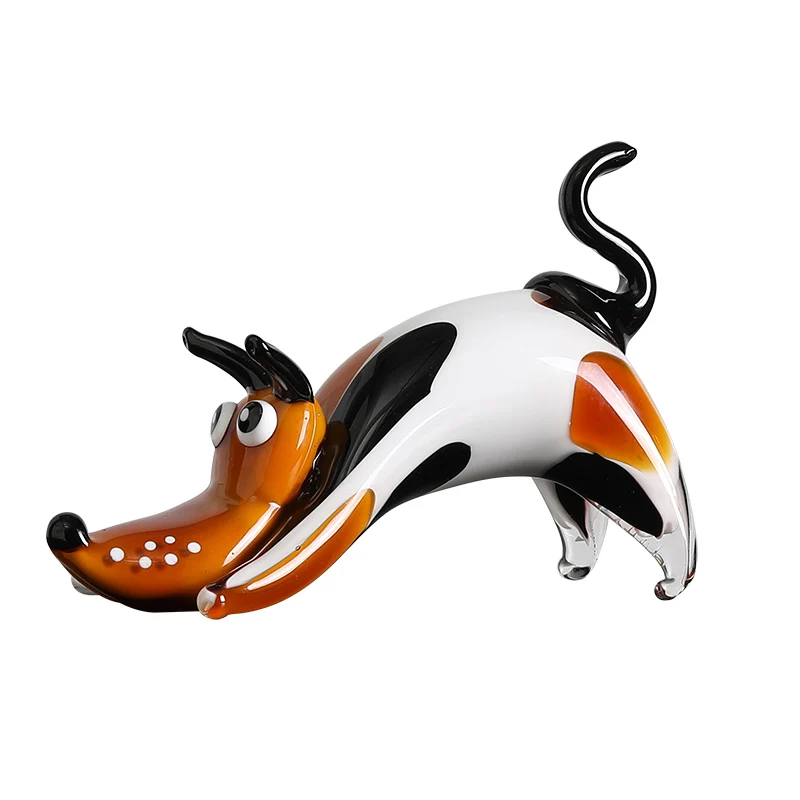 Wholesale crystal animal watercolor animal crystal ornament crystal dog model for collection souvenir