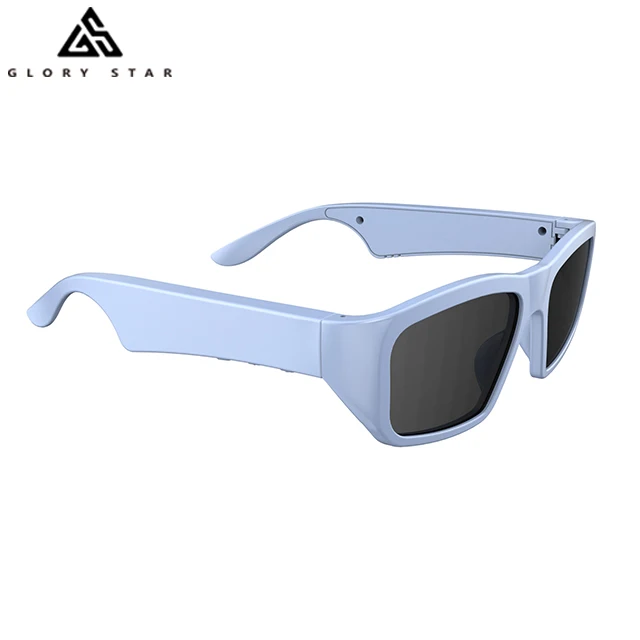 Private Model Handsfree Wireless Bluetooth Smart Speaker Sunglasses Headset MP3 Music Audio Glasses with anti-blue light lenses
