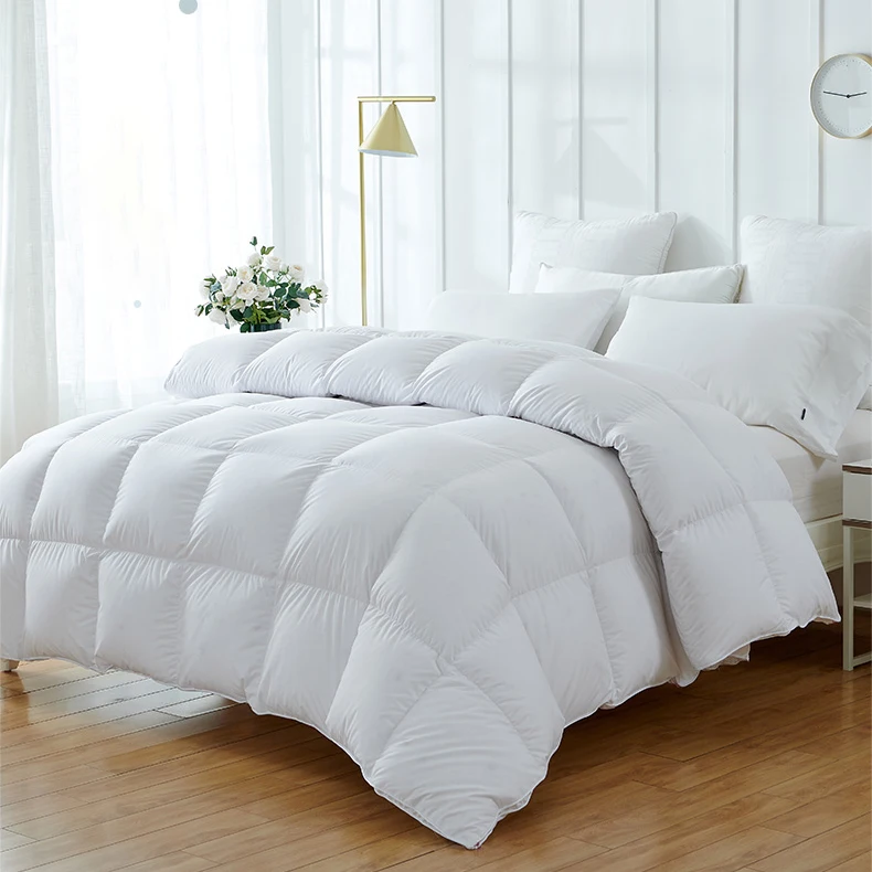 Luxury comforter duvet goose fill king queen size velvet duvets insert goose down duvet