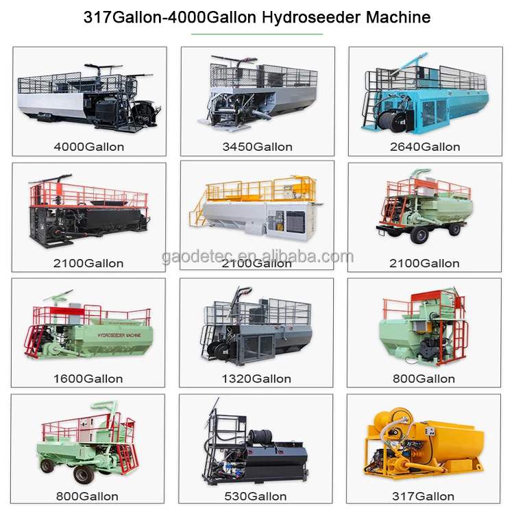Gaodetec бренд 15000L 190 кВт безопасный гидропосев большой мощности для опрыскивания
