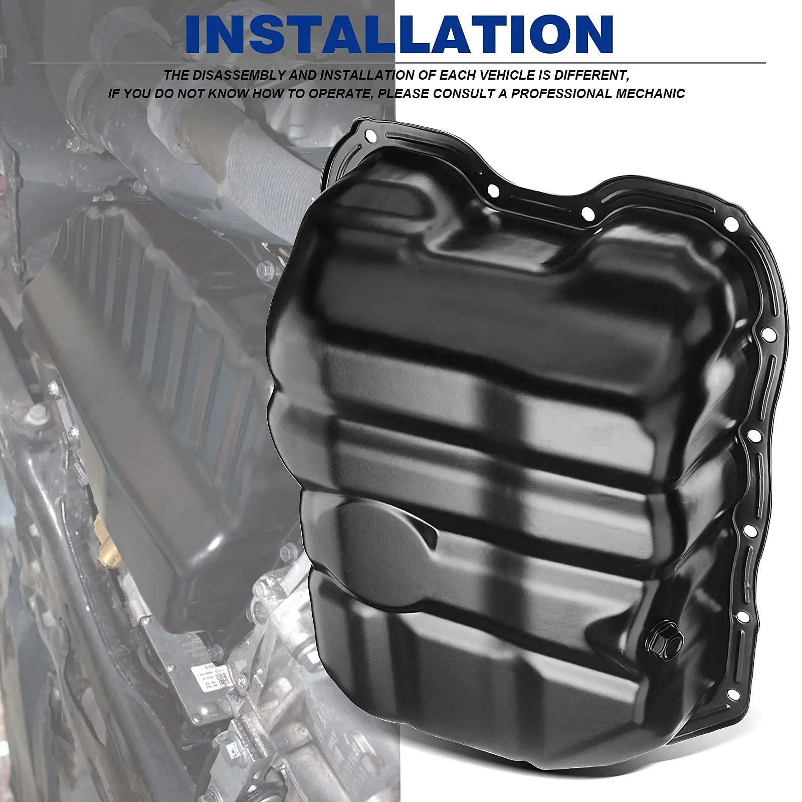 Engine Oil Pan and Drain Plug Replacement for Chrysler 200 Sebring Dodge Journey Hyundai Sonata Santa Fe Tucson Jeep Compass Kia