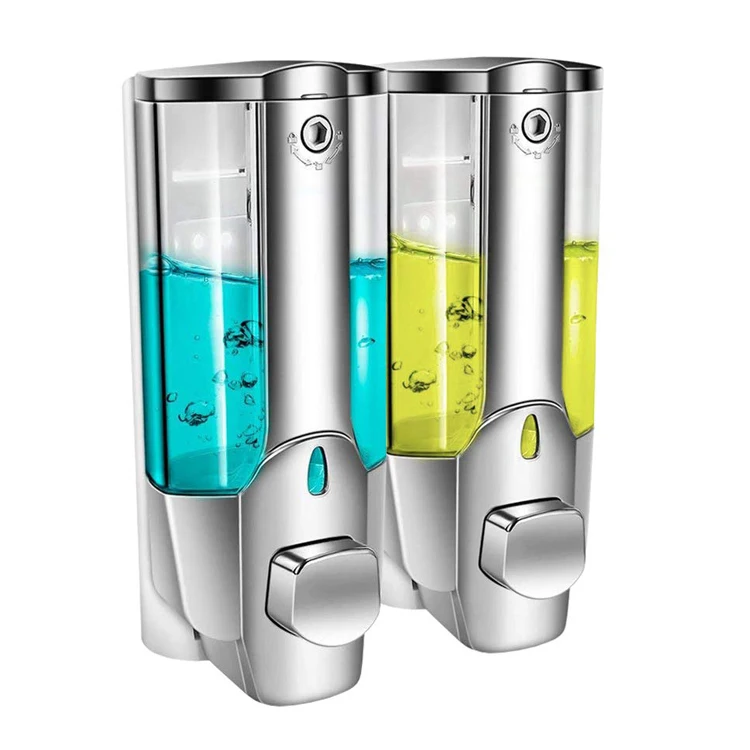 
350ml Soap Dispenser Wall Mount Manual Hand Liquid Shampoo Shower Gel Dispenser Lotion Container for Office Bathroom 