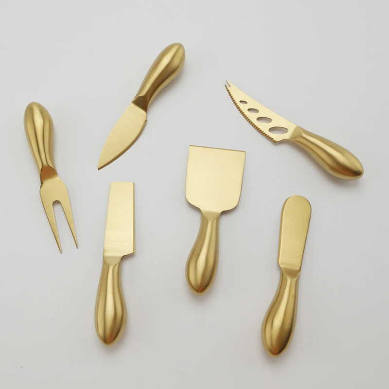 Hot sale stainless steel gold cheese knife tools kitchen gadgets cheese cutter butter knife