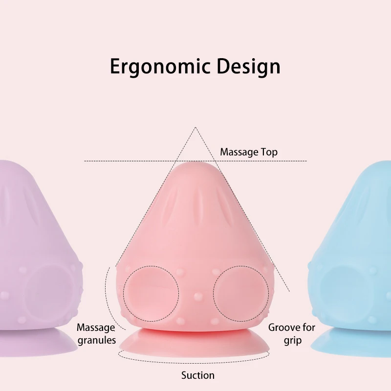 Silicone Massage Cone Solid Adsorption Ball Muscle Release Thoracic Spine Back Foot Massage Ball Back Acupressure Massage