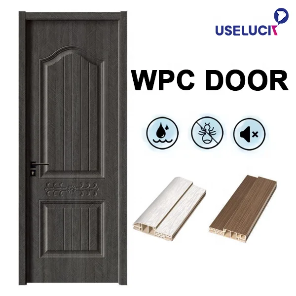 Durable PVC Foldable WPC Doors for Houses Indoor and Cheapest Indian Wooden Door Design for House Interior for Houses