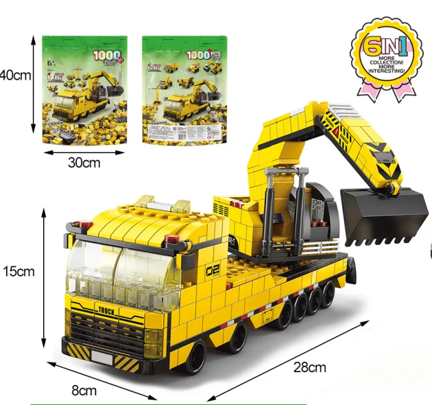 1000 pcs 6 in 1 mini bricks building blocks dinosaur world set building blocks for adult and kids