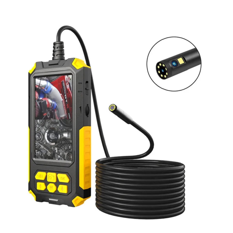 4.5 inch screen dual lens video borescope endoscope camera industrial digital well lumiere car mehanic pipe inspection endoscope